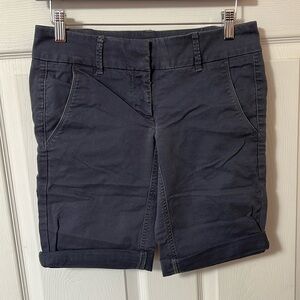 LOFT blue Bermuda roll up shorts - size 00​